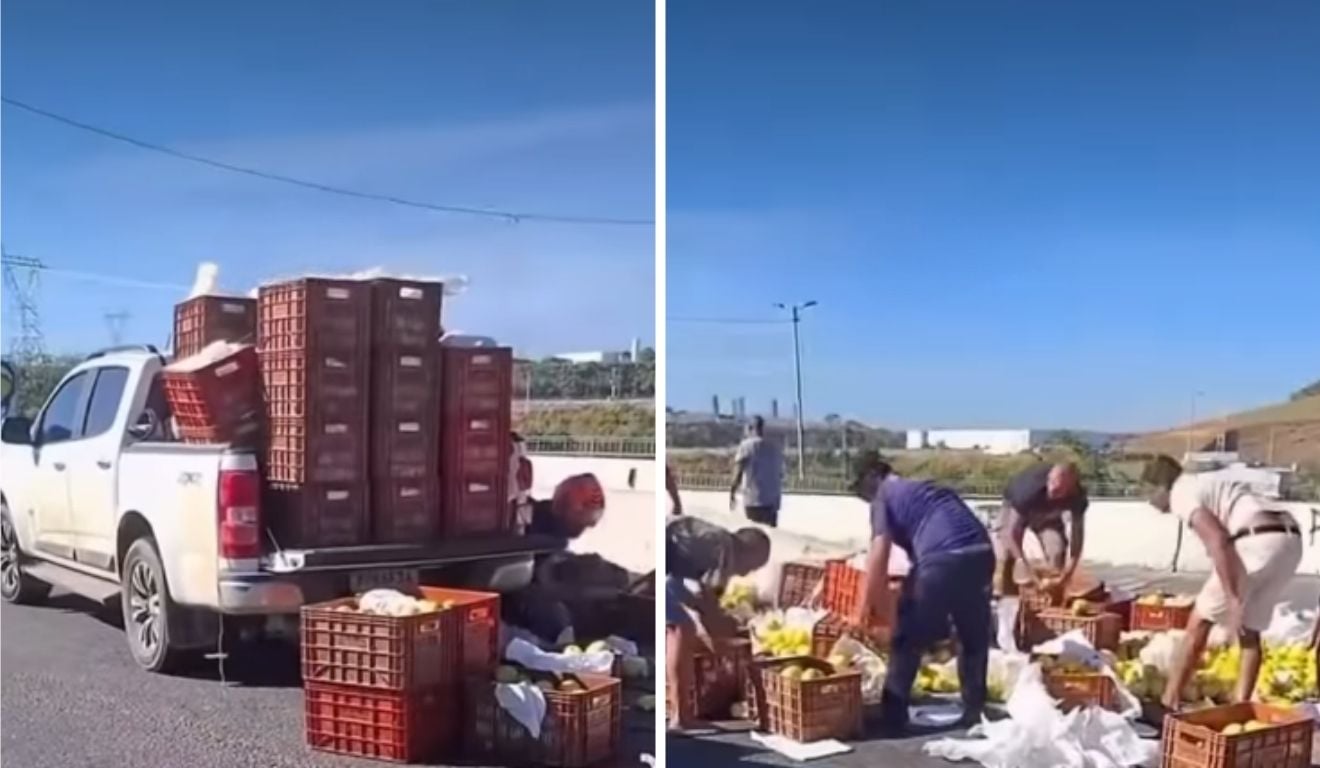 Solidariedade! Motoristas param para ajudar trabalhador após carga de maracujá cair em viaduto de Viana - QTU Questões do Universo