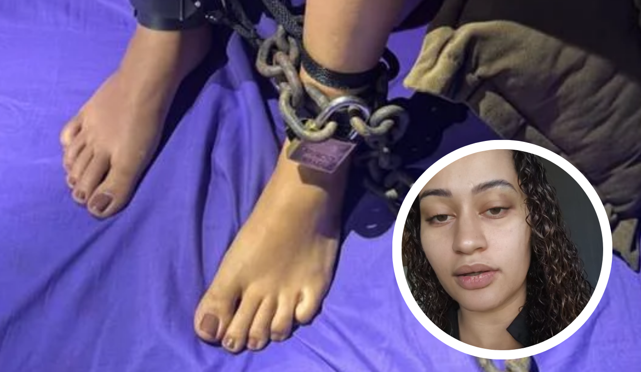 Jovem resgatada acorrentada revela o terror vivido em cárcere; veja vídeo - QTU Questões do Universo