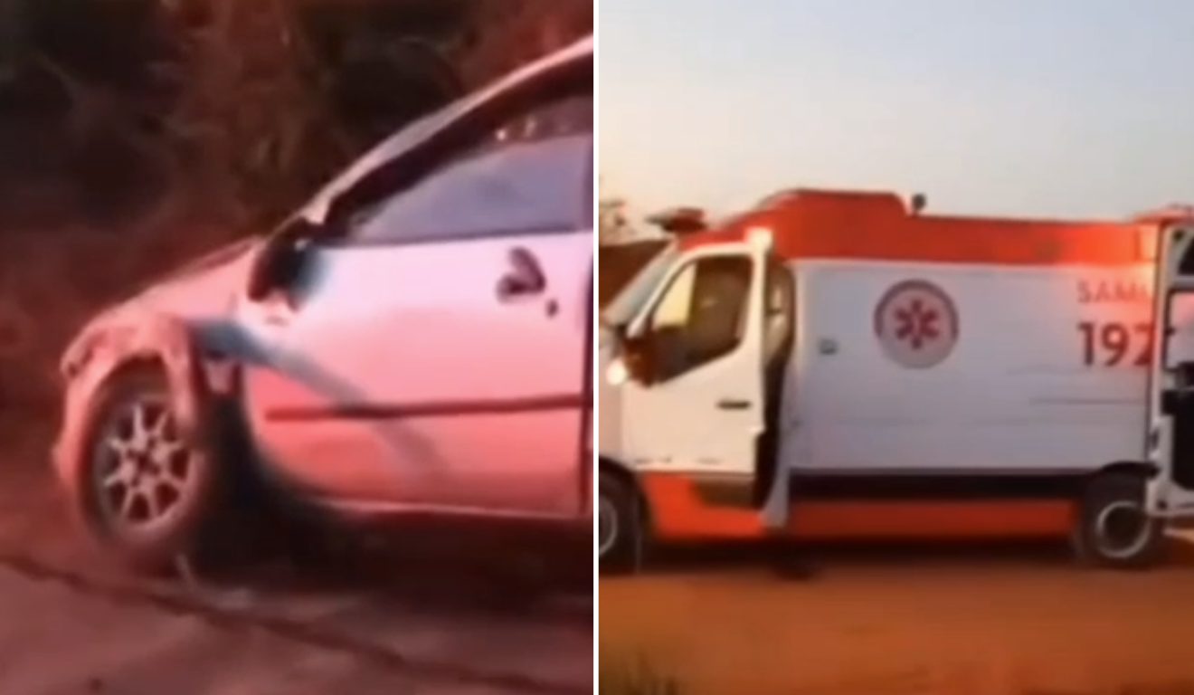 Bebê de 1 ano morre após carro em que estava com a família bater em barranco no ES - Foto