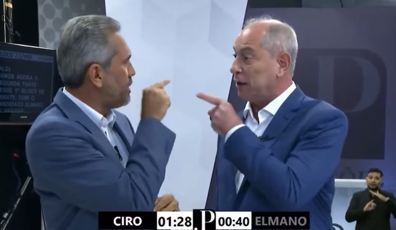 “Abaixa o dedinho”:  debate entre Ciro Gomes e Elmano de Freitas no CE tem bate-boca acalorado