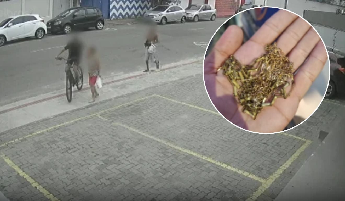 Idosa desmaia ao ser derrubada e bater a cabeça no chão durante roubo em Vila Velha; assista