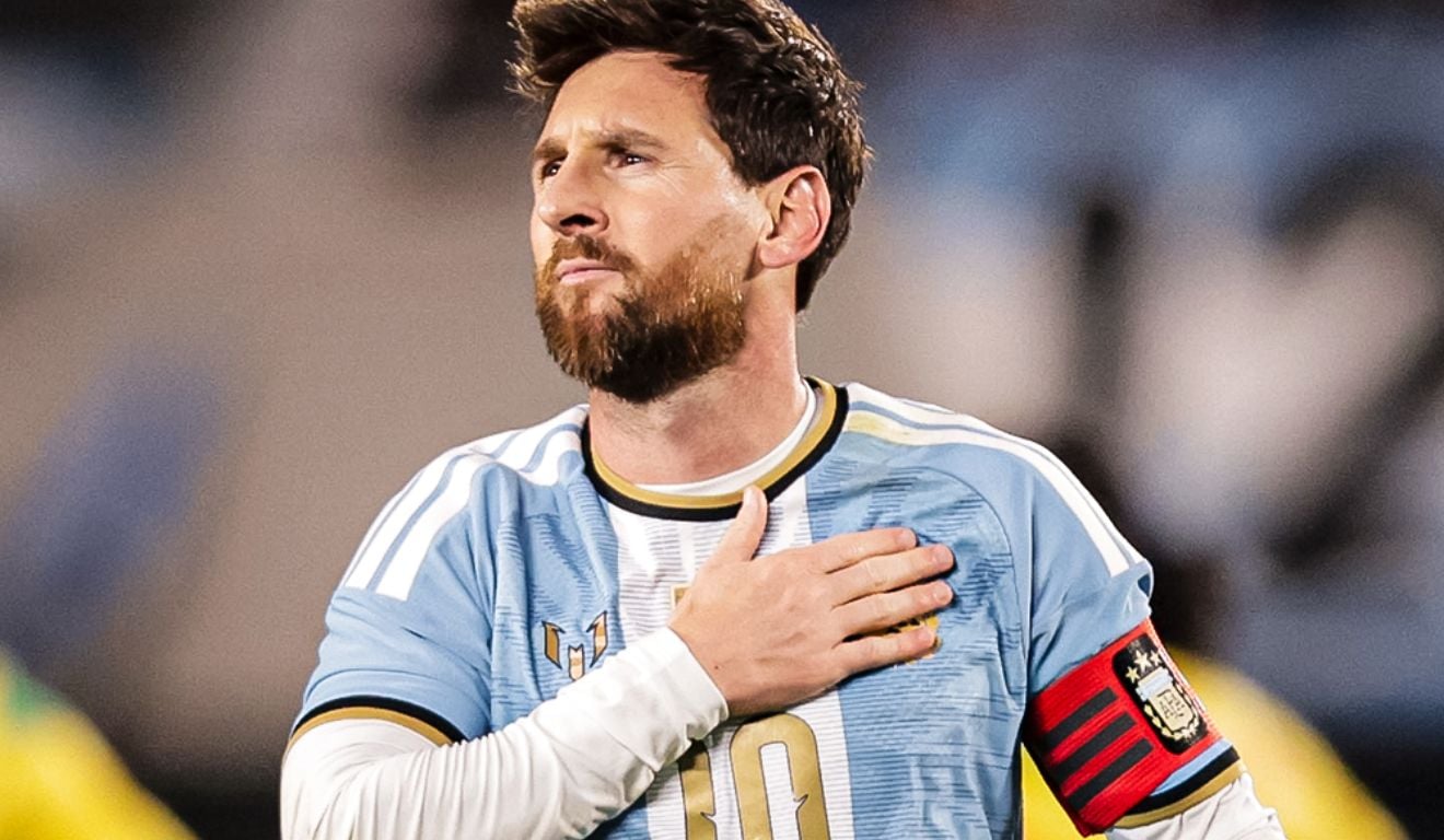Lionel Messi em sua despedida da Seleção Argentina