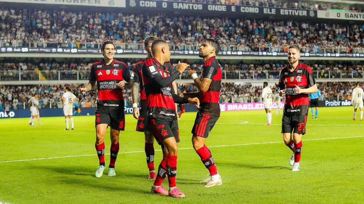 Brasileião. Santos x Flamengo. Vila Belmiro