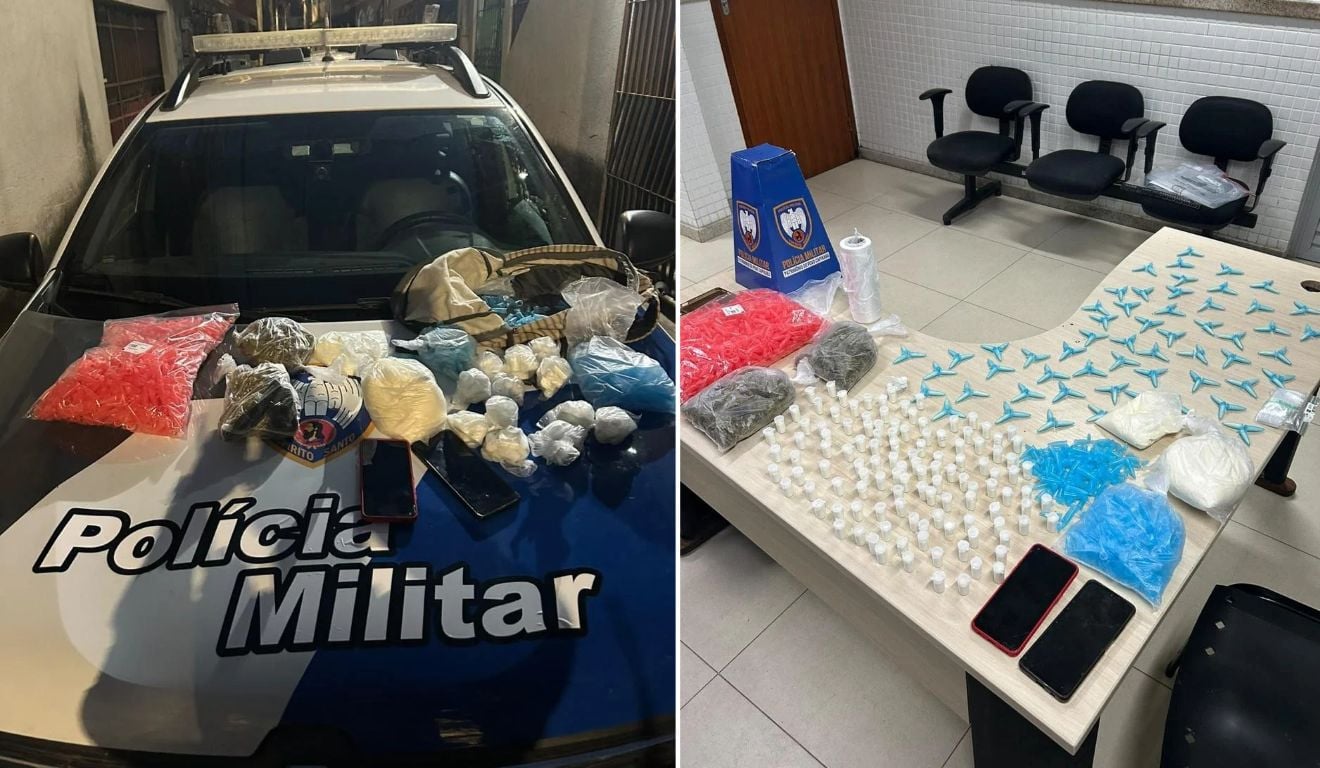 Panorama: Dupla é presa com mochila cheia de drogas dentro de casa em Cariacica